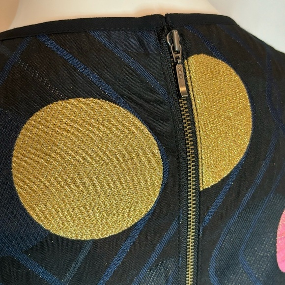 Anthro Maeve Lace Polka Dot Mixed Print Sleeveless Shift Dress XS - Picture 7 of 11